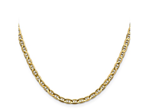 14k Yellow Gold 3.75mm Concave Mariner Chain 20 inch