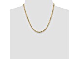 14k Yellow Gold 3.75mm Concave Mariner Chain 20 inch