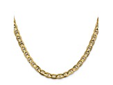 14k Yellow Gold 4.5mm Concave Mariner Chain 20 inch