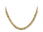 14k Yellow Gold 4.5mm Concave Mariner Chain 22 inch