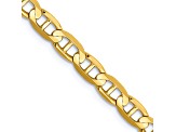 14k Yellow Gold 4.5mm Concave Mariner Chain 22 inch