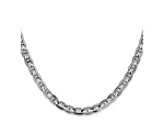 14k White Gold 4.5mm Concave Mariner 24 inch
