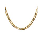 14k Yellow Gold 5.25mm Concave Mariner Chain 18 inch