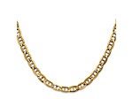 14k Yellow Gold 5.25mm Concave Mariner Chain 22 inch