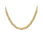 14k Yellow Gold 6.25mm Concave Mariner Chain 18 inch