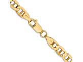 14k Yellow Gold 6.25mm Concave Mariner Chain 18 inch
