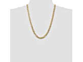 14k Yellow Gold 7mm Concave Mariner Chain 24 inch