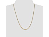 14k Yellow Gold 2.2mm Beveled Curb Chain 24"