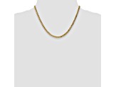 14k Yellow Gold 3.2mm Beveled Curb Chain 18"