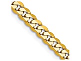 14k Yellow Gold 3.2mm Beveled Curb Chain 20"