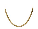 14k Yellow Gold 3.2mm Beveled Curb Chain 22"