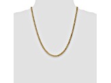14k Yellow Gold 3.2mm Beveled Curb Chain 22"