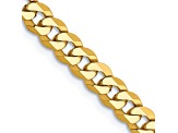 14k Yellow Gold 4.75mm Beveled Curb Chain 20"