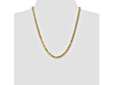14k Yellow Gold 4.75mm Beveled Curb Chain 22"
