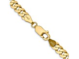 14k Yellow Gold 4.75mm Beveled Curb Chain 24"