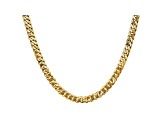 14k Yellow Gold 6.25mm Beveled Curb Chain 20"