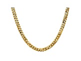 14k Yellow Gold 6.25mm Beveled Curb Chain 22"