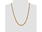 14k Yellow Gold 6.25mm Beveled Curb Chain 24"