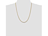 14k Yellow Gold 3mm Concave Open Figaro Chain 24"