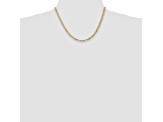 14k Yellow Gold 4mm Concave Open Figaro Chain 18"