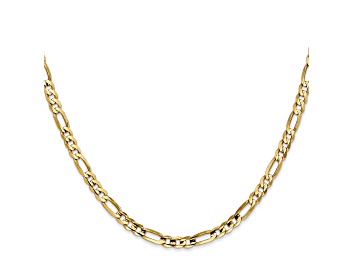 Picture of 14k Yellow Gold 4mm Concave Open Figaro Chain 24"