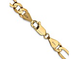 14k Yellow Gold 5.50mm Concave Open Figaro Chain 18"