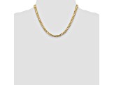 14k Yellow Gold 5.50mm Concave Open Figaro Chain 18"