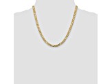 14k Yellow Gold 5.50mm Concave Open Figaro Chain 20"