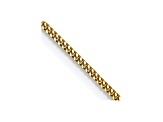 14k Yellow Gold 1.3mm Curb Pendant Chain 16"