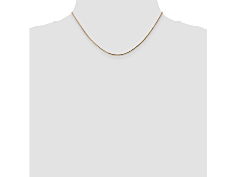 14k Yellow Gold 1.3mm Curb Pendant Chain 16"