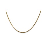 14k Yellow Gold 1.3mm Curb Pendant Chain 18"