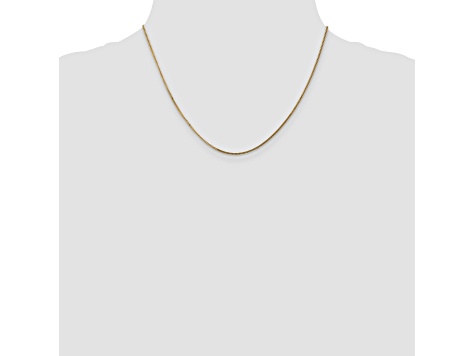 14k Yellow Gold 1.3mm Curb Pendant Chain 18"