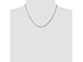 14k Yellow Gold 1.3mm Curb Pendant Chain 18"