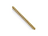 14k Yellow Gold 1.3mm Curb Pendant Chain 20"