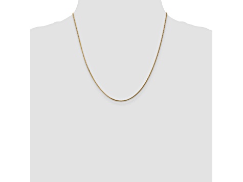14k Yellow Gold 1.3mm Curb Pendant Chain 20"