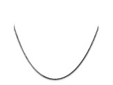 14k White Gold 1.3mm Curb Pendant Chain 16"