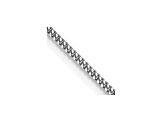 14k White Gold 1.3mm Curb Pendant Chain 16"