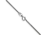 14k White Gold 1.3mm Curb Pendant Chain 16"