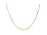 14k Yellow Gold 0.9mm Curb Pendant Chain 16"