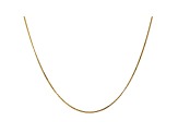 14k Yellow Gold 0.9mm Curb Pendant Chain 18"