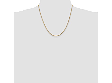 14k Yellow Gold 1.7mm Polished Singapore Chain 20"