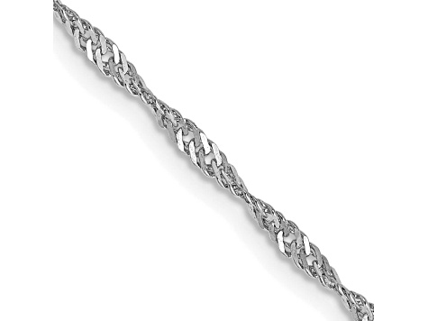 14k White Gold 1.7mm Singapore Chain 18"