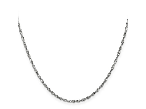 14k White Gold 1.7mm Singapore Chain 20"