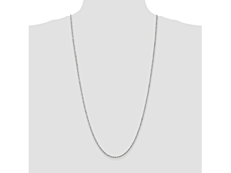 SEIY 3.5mmジャック ネックレス ホワイト 14k White Gold 1.7mm Singapore Chain 30