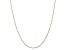 14k Yellow Gold 1mm Solid Diamond Cut Wheat Chain 16"