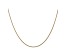 14k Yellow Gold 1mm Solid Diamond Cut Wheat Chain 30"