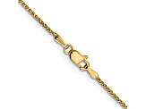 14k Yellow Gold 1.2mm Diamond Cut Wheat Chain 20"