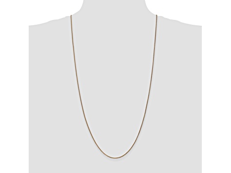 14k Yellow Gold 1.2mm Diamond Cut Wheat Chain 30"