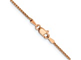 14k Diamond Cut Rose Gold 1.2mm Wheat Chain
 16"