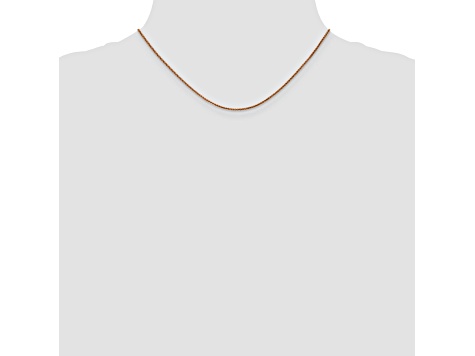 14k Diamond Cut Rose Gold 1.2mm Wheat Chain
 16"